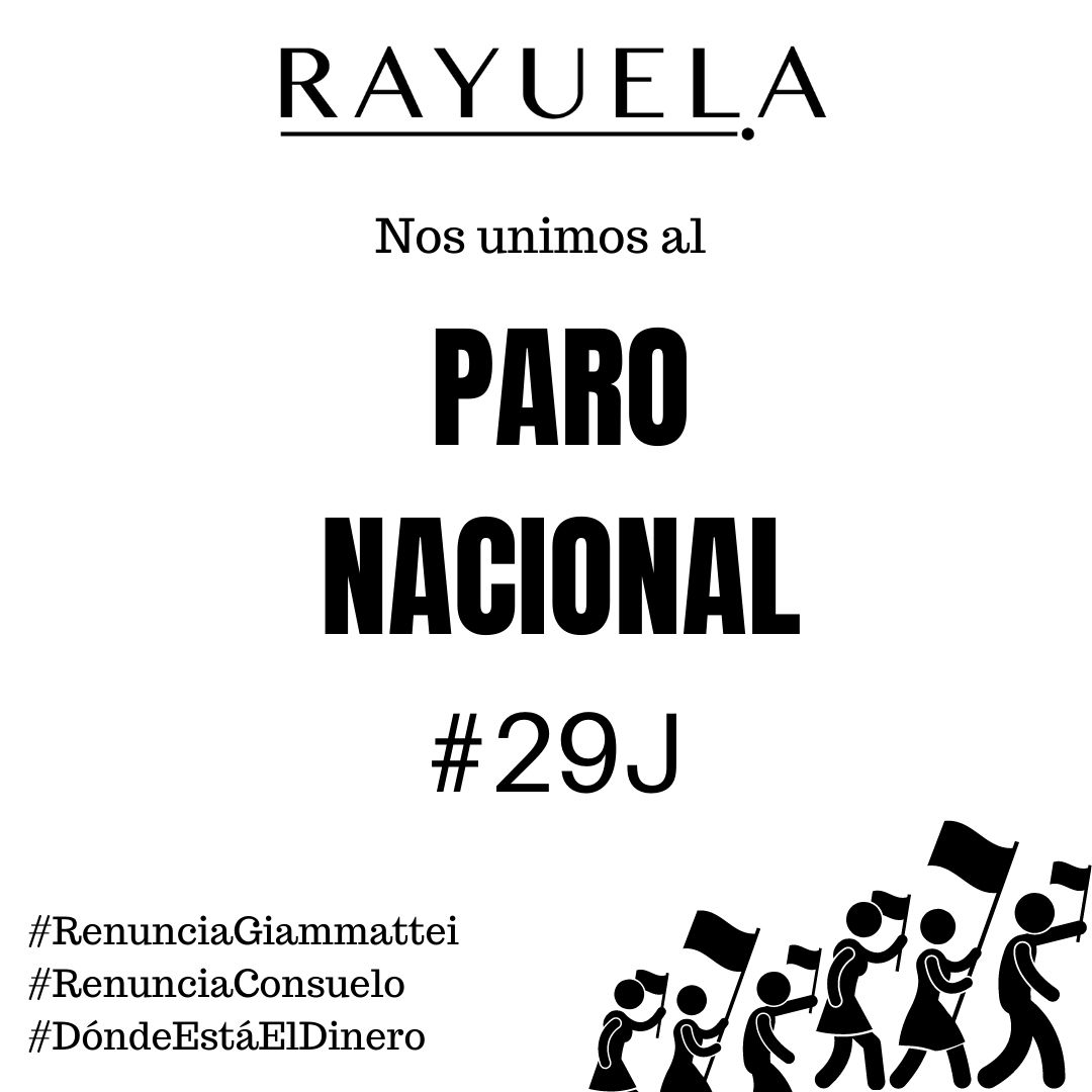No es fácil decidir cerrar por un día, pero preferimos irnos a #ParoNacional29J antes que permitir que el país se siga hundiendo en la impunidad de este gobierno ¡La corrupción nos está matando!

#RenunciaGiammattei
#RenunciaConsuelo
#DondeEstaElDinero