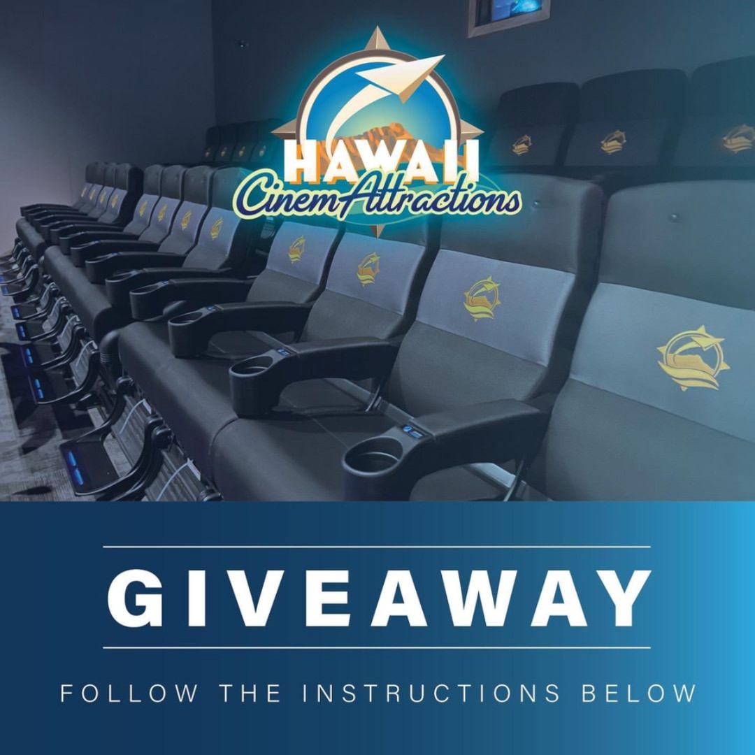 Channel808's tweet image. Enter to win at @4DFXHawaii on Instagram, to witness the next generation of theater experiences! Deadline is today! Two CinemAttractions followers on Instagram will win a pair of tickets! See original post for full details!  #4dfxtheater