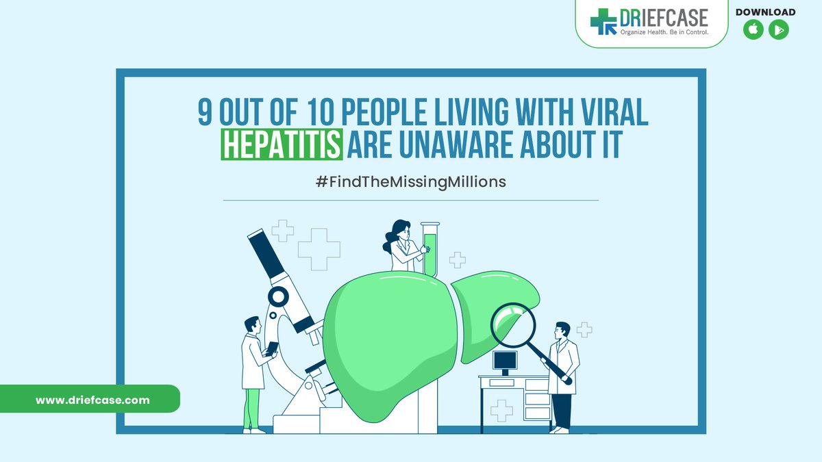 DRiefcase's tweet photo. Between lack of public awareness and a lack of testing, it is estimated that at least 290 million people have hepatitis. #FindTheMissingMillion is the World Hepatitis Alliance's mission to help all those in need.
Download the App: https://t.co/l2zdXkxCIQ
#worldhepatitisday https://t.co/ucsrWq7Fsh