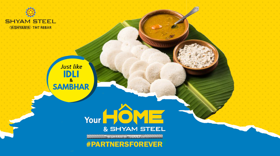 shyamsteel's tweet photo. Idli & Sambhar always go hand in hand. They’re truly #PartnersForever.
#ShyamSteel #flexiSTRONG #TMTBar is the perfect partner for the construction of your dream home as its properties of strength & flexibility will provide everlasting strength to the foundation of your home. https://t.co/M3ABQsrkU0