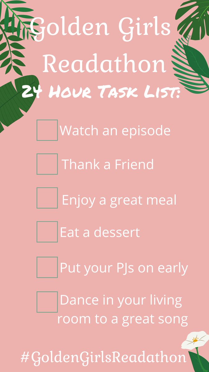 Task list for our 24 Readathon this Friday!