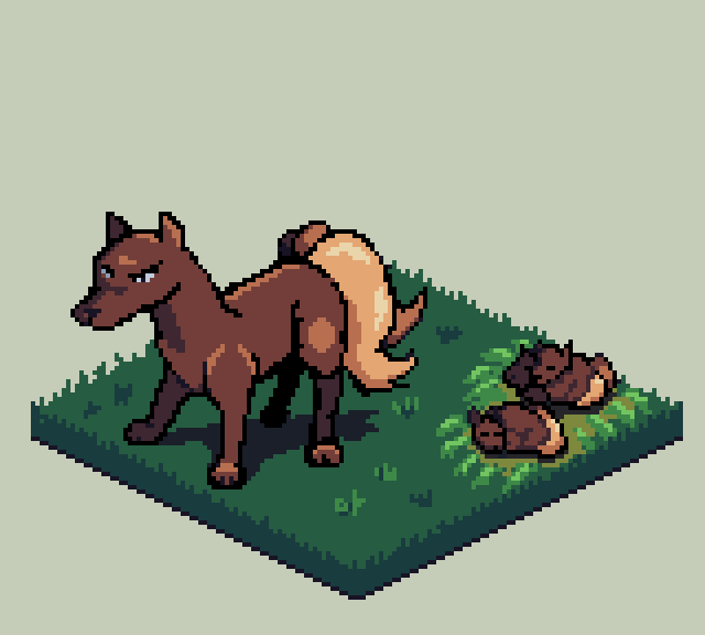 ElDuddits's tweet photo. Was so busy over the weekend so I’m just catching up on the dailies. Here’s the #pixel_dailies from over the weekend.
#minigame - Gato from Chrono Trigger
#RandomCreature - Cautious + Canid + Multiple Tails
#DappledLight - A bonsai tree over some grass https://t.co/ieYmBbXhGs