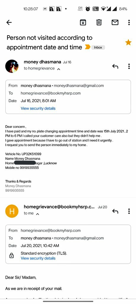 moneydhasmana's tweet image. @BMHSRPCC HSRP is fooling,booked an appointment and after many days they aren&apos;t sending noone to change.I&apos;ve been waiting on daily basis but Dolly n Deepika neither giving rider no. nor rider coming to install no. plate.
@uptransportdept @uptrafficpolice #hsrpscam @homeupgov