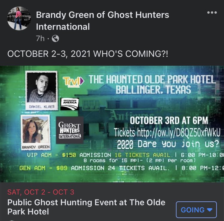 BeyondBeliefTX's tweet photo. Who’s coming to this exciting event here the evening of Saturday October 2nd here to see @MissBrandyGreen &amp; @danklaes https://t.co/0o2NuLAo4h