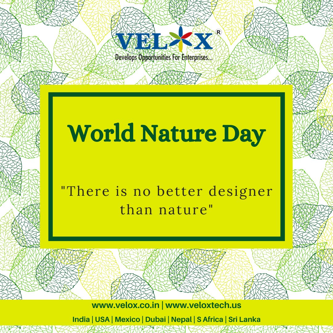 velox_soln's tweet photo. "One of the first conditions of happiness is that the link between man and nature shall not be broken"- Leo Tolstoy
#Worldnatureday #NatureDay #Conservation #Nature #Velox #cybersecurity #cyberattack #ITinfrastructure #networks #India #USA #Mexico #Dubai #Nepal #Southafrica https://t.co/U13YpZbhZH