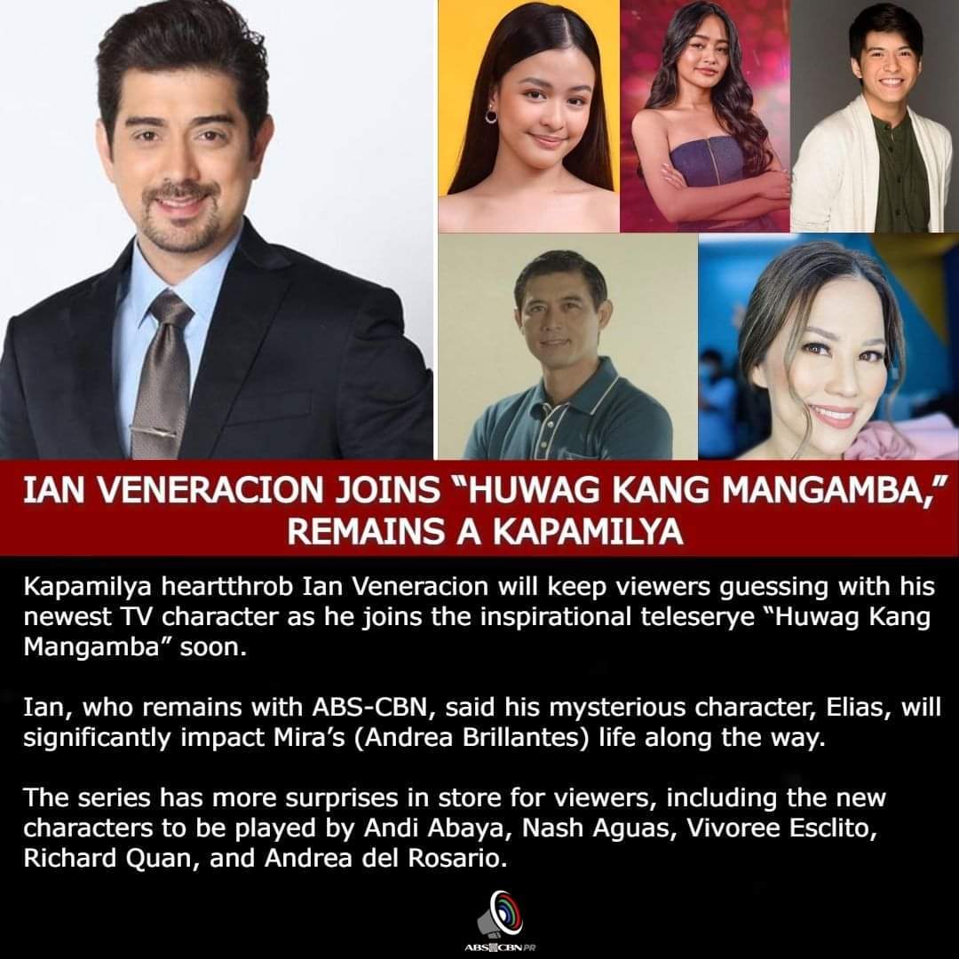 Abs Cbn Pr Kapamilya Heartthrob Ian Veneracion Will Keep Viewers Guessing With His Newest Tv Character As He Joins The Inspirational Teleserye Huwag Kang Mangamba With Andi Abaya Nash Aguas Vivoree