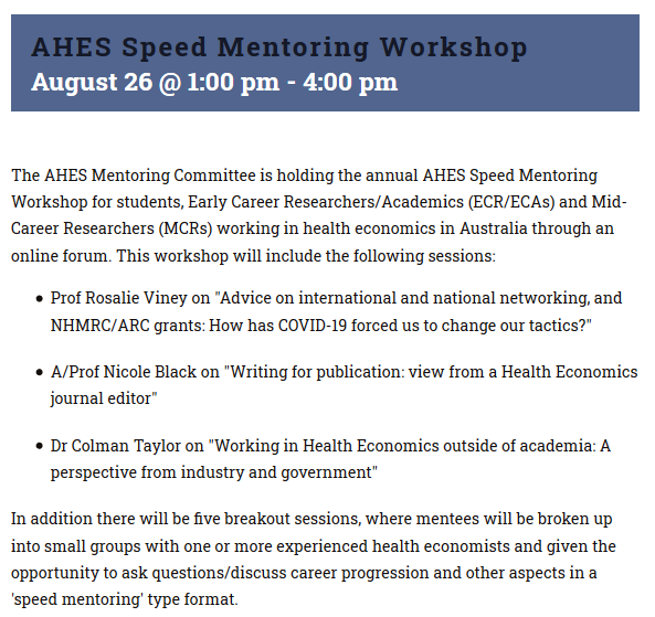 Australian Health Economics Society tweet media