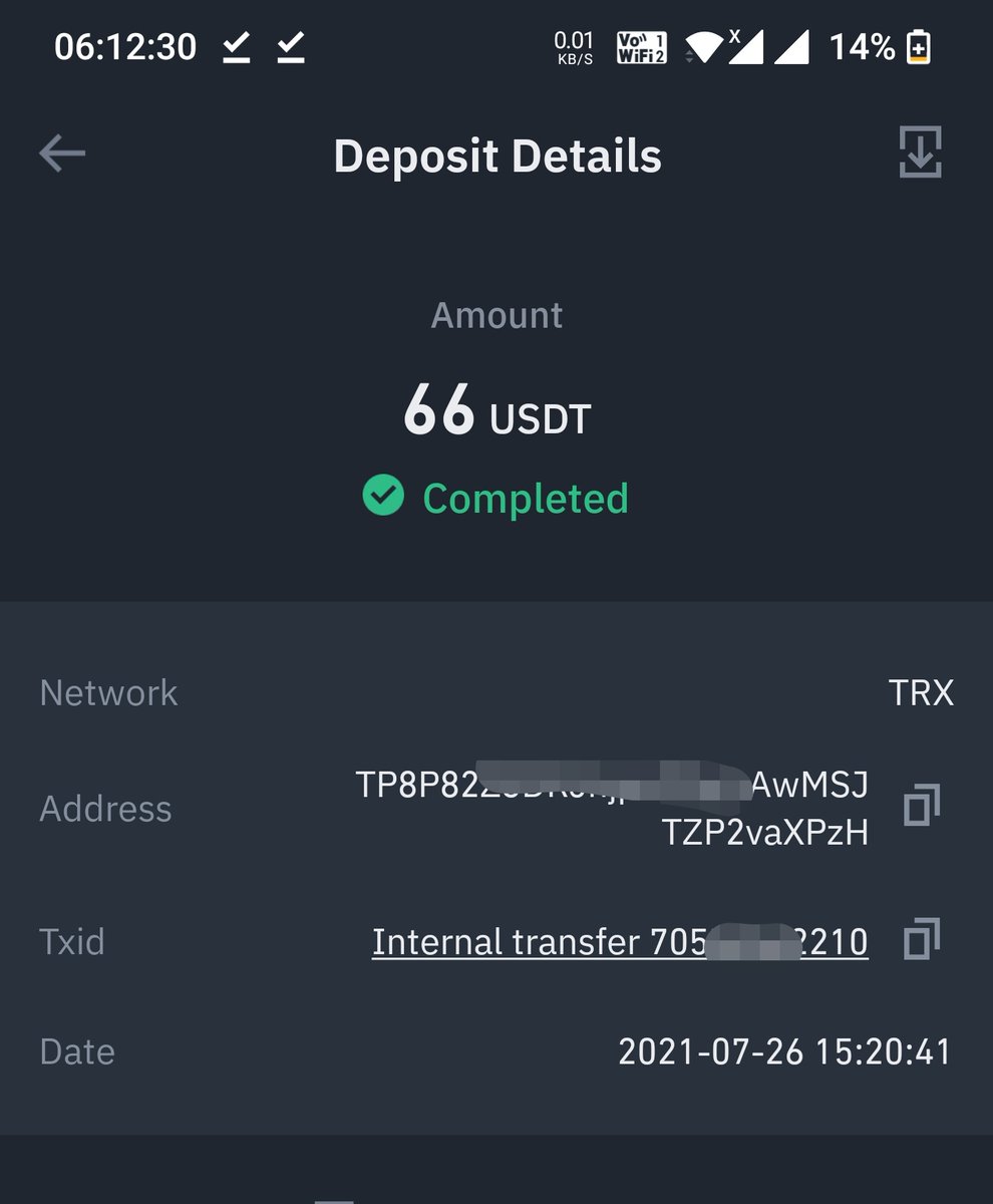 masoom_eth's tweet photo. Waw 🔥🔥
After winning the lucky draw, I received the reward ie 66 USDT 😘😘

Tons of thanks @cryptoady @CryptooIndia https://t.co/6QjAdO0CdW