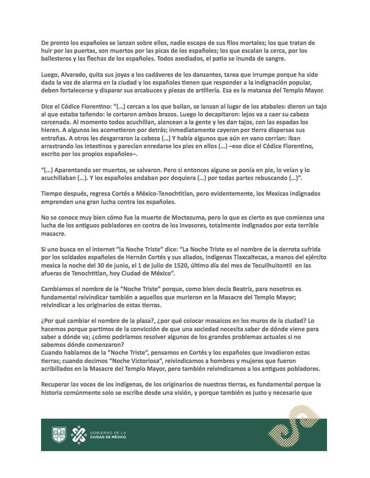 Claudiashein's tweet photo. El rescate de la memoria histórica es fundamental para la transformación de México.

Les comparto mi discurso de esta mañana en el evento 'Reivindicación de la Noche Victoriosa'. https://t.co/l8RES3bfVV