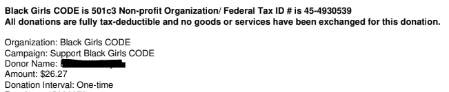 I know a lot of us here aren't super financially well-off, but if you can then throw one of these charities a few dollars. I donated $25 to Black Girls Code, can anybody beat me? #ActiBlizzWalkout 💙