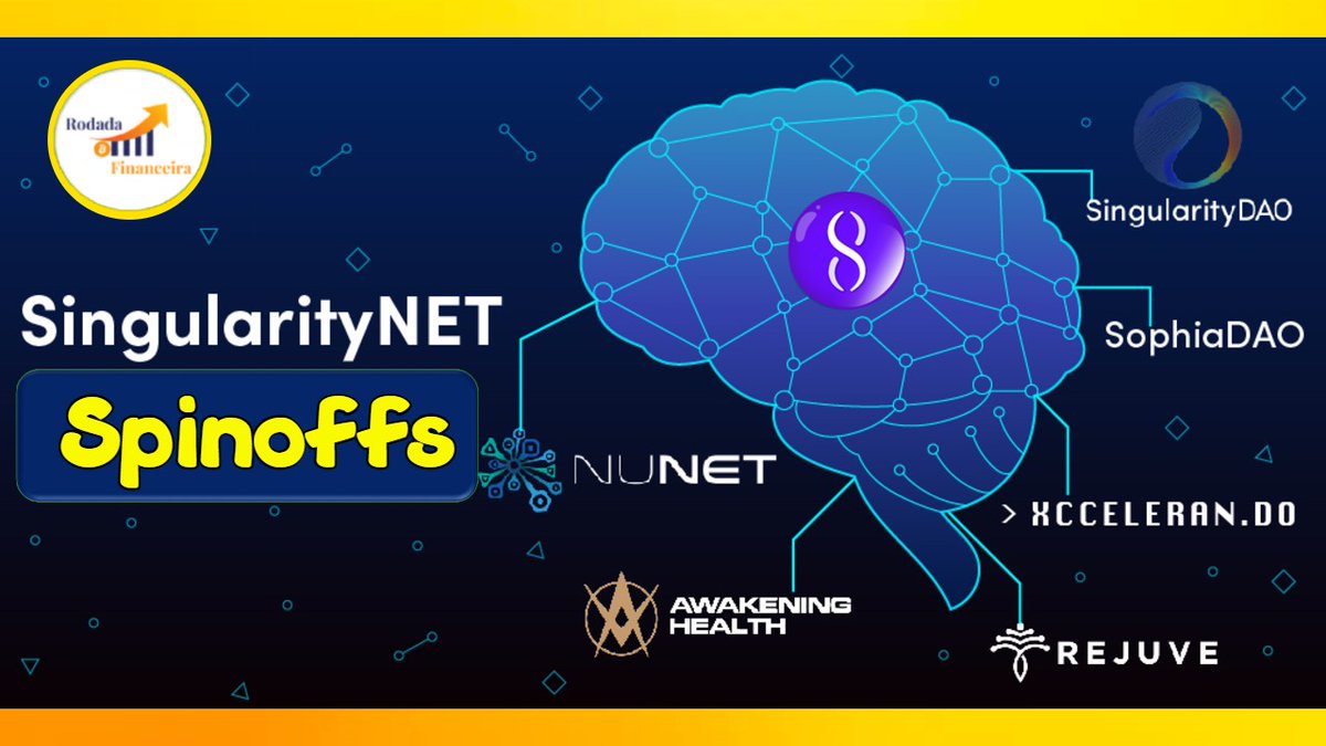RodadaFinanceir's tweet photo. #Spinoffs 
Ecossistema #SingularityNET 
(#Nunet, #singuarityDAO, #AwakeningHealth, #Rejuve, #SophiaDAO, #Xccelerando)

@SingularityDao 
@singularity_net 
@nunet_global 
@awaken_health 
@Rejuve_io 
@RealSophiaRobot 
https://t.co/lvgbZdqaj7 https://t.co/tmLGDdakVD