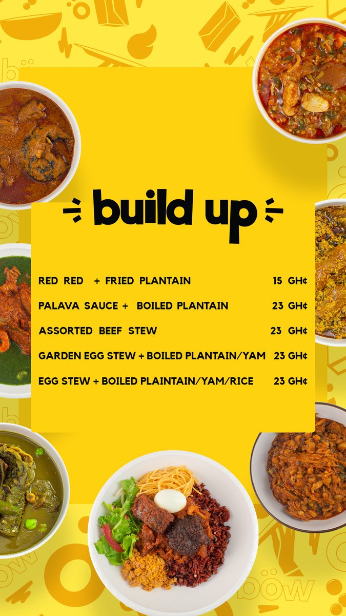 bow_ghana's tweet photo. Our Menu - 1
#BowGhana #Bow #AfricanFoodOnTheGo https://t.co/wqbR7tN0PA