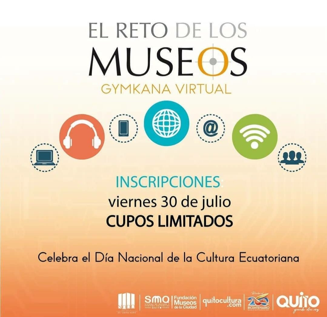 MuseoSantiana's tweet photo. ¡Participa en el #retodelosmuseos2021 !
La Dirección del Sistema Integrado de Museos y Herbarios - UCE te invita.
📅 Los retos se desarrollarán entre el 31 de julio y el 05 de agosto.
#díadelacultura #retodelosmuseos #MuseosdelaUCE #soycentral #MuseoData https://t.co/lJm1HrIzty