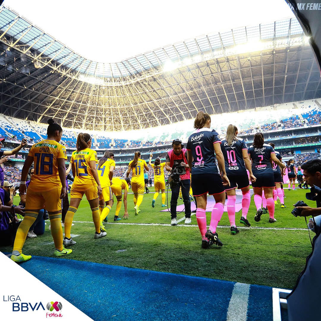 LigaBBVAFemenil's tweet photo. ¡¡Monterrey Campeón!🤠🏆
Más de 38 mil personas en el Gigante de Acero 🏟️ vieron coronarse a @Rayadas 🤠 en la Gran Final del #AP2019 🙌🏽
En uno de los duelos más apasionantes de la división, Monterrey tatuó su nombre en la anhelada plata 🔝
#Lig4MXFemenil
#VamosPorEllas ⚽🎀 https://t.co/gX62BeolsB