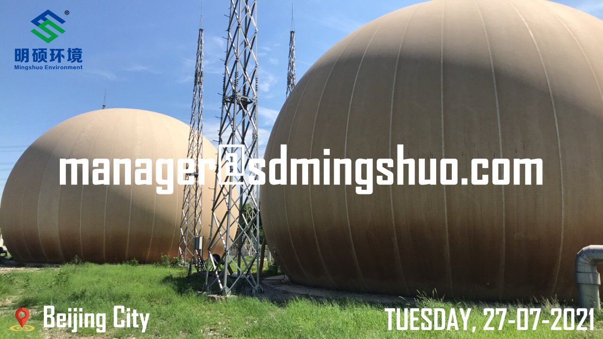 PhoenixLiu10's tweet photo. Mingshuo Group double #membrane #biogas storage holder, used at Beijing City #Foodwaste Treatment Center. A little dirty, but it's been running for 5 years.
Any project please contact with us: manager@sdmingshuo.com
#biogasplant #biogasholder #wastemanagement #wastetoenergy https://t.co/rp7XaguCxu