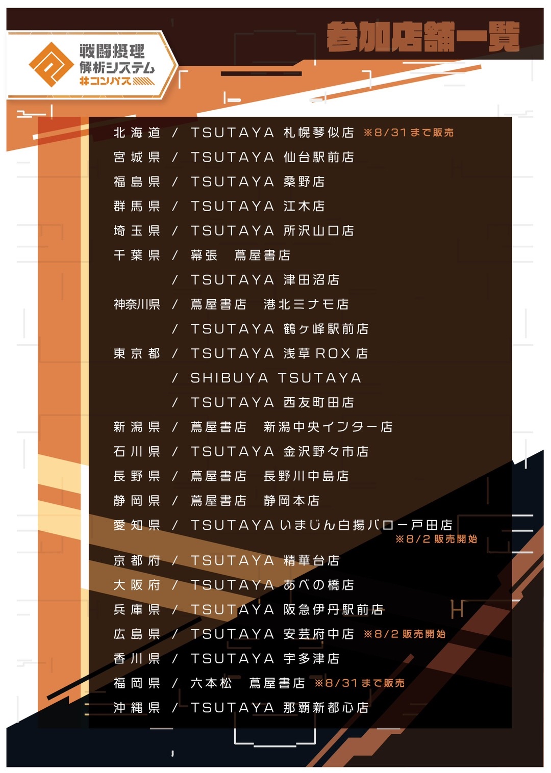 公式 コンパスマート 全国のtsutayaさん 札幌 那覇 で 現地物販グッズ Aをお取り扱い 愛知県の取扱店舗が確定しました 8 2より 新商品と共に販売開始です 詳細はこちら T Co Zz8p6akyka コンパス コンパスマート T Co 公式 コンパスマート 全国のtsutayaさん 札幌 那覇 で 現地物販グッズ Aをお取り扱い 愛知県の取扱店舗が確定しました 8 2より 新商品と共に販売開始です 詳細はこちら T Co Zz8p6akyka コンパス コンパスマート T Co