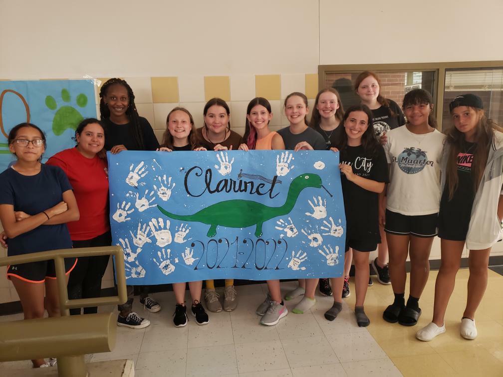 ras__chloe's tweet photo. clarinets had the best poster ๐ @kevinthedino1 @rcbulldogband #sectionoftheyear https://t.co/A1BSKSSsXE