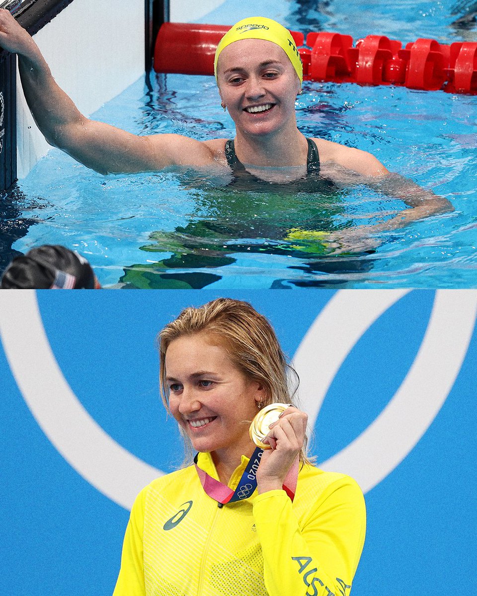 SportsCenter's tweet photo. ANOTHER ONE! 🏅🏅

Ariarne Titmus (AUS) sets an Olympic record in the women’s 200m freestyle to win her second gold medal in the Tokyo Olympics! https://t.co/9PiRPh8K4S