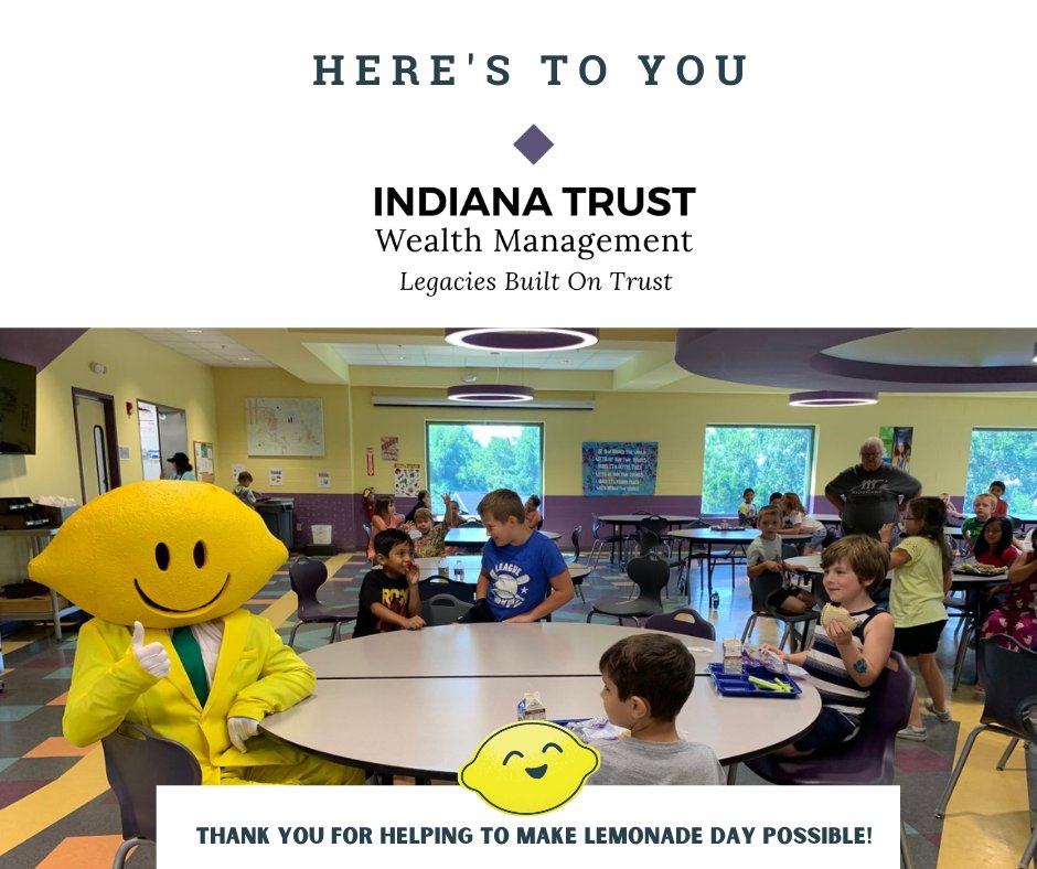 JALD_Elkhart's tweet photo. As Lemonade Day 2021 with a TWIST continues, we would like to thank Indiana Trust Wealth Management for being a Pucker Pal sponsor.  The students have loved discovering their entrepreneurial spirit because of the tremendous support of sponsors like you! #LemonadeDay2021 https://t.co/GHz8GsyOZ7