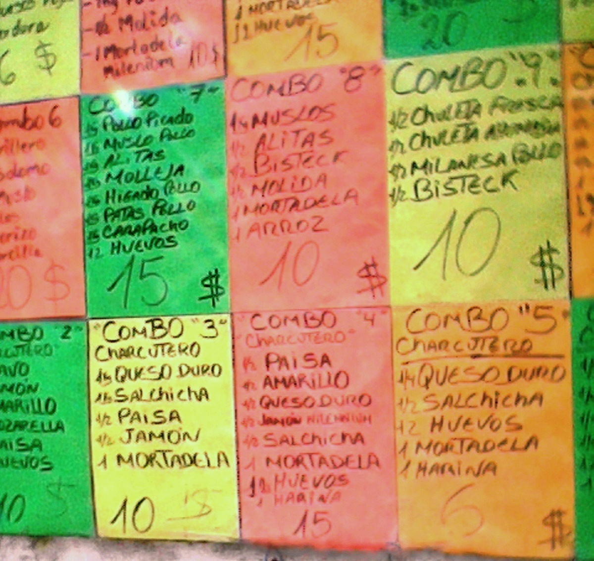 Combos en Dólares Combo Nº 5, 1/4 de Queso, 1/2 de Salchicha, 1/2 cartón de huevos, 1 Mortadela 400grs 1 Harina Pan : 6 $ .... Combo 9 igual 1/2 kilo Chuleta 1/2 Chuleta ahumada 1/2 kilo de Milanesa, 1/2 kilo de bistec precio 10 $ <a href="/PCaracas2018/">Precios Caracas 8,8K</a> <a href="/AltoPreciosVzla/">AltoPreciosVenezuela</a> <a href="/mercadoregulado/">Producto Regulado #CCS 🏡😎💖</a>