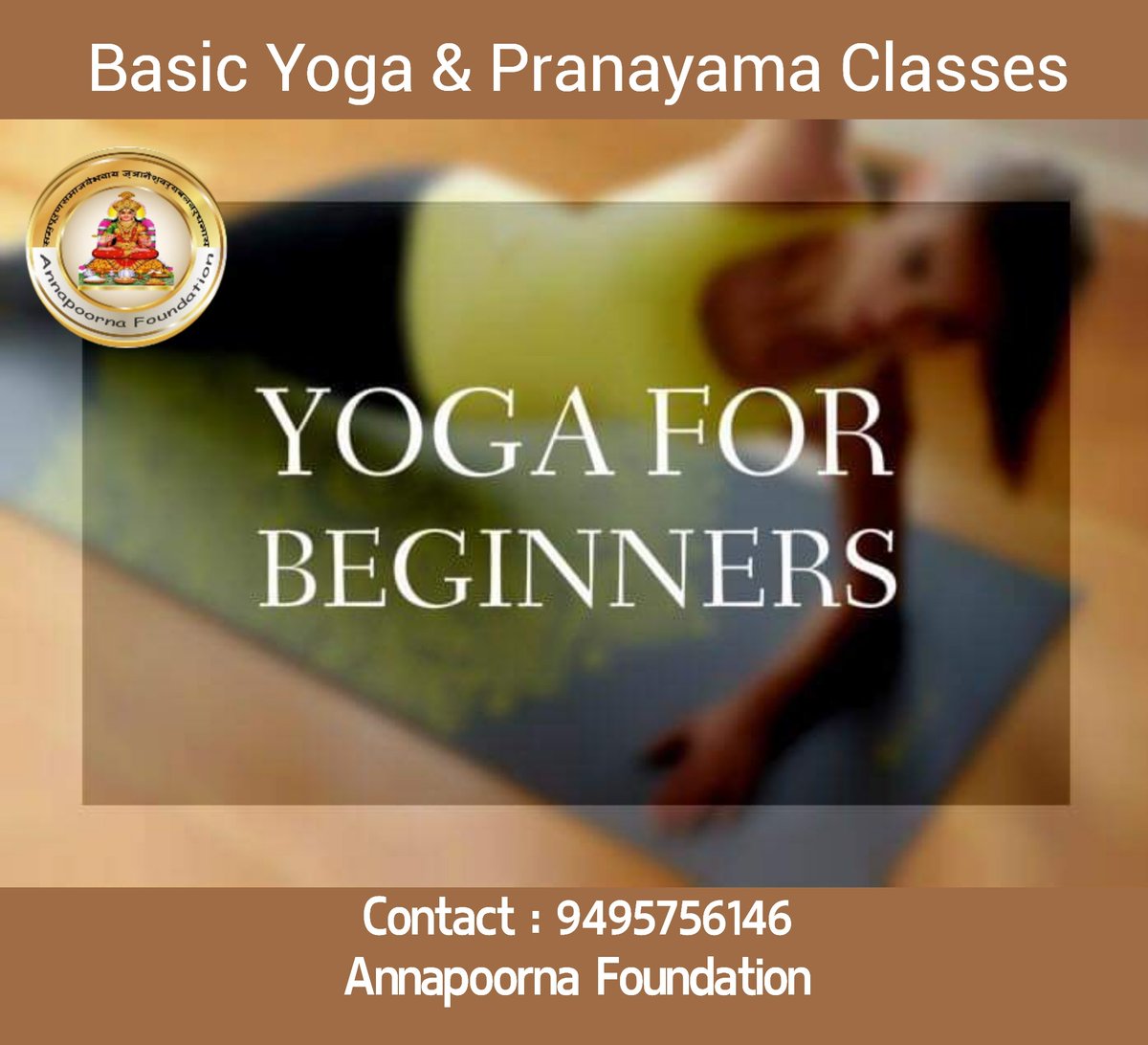 Yoga at yourOwn Space
Join in to our upcoming beginners yoga class starting 1st August.. For more information 
📱9495756146

 #yogaathome #zoomyoga #onlineclasses #onlineyoga #annapoornayoga #Yogda
#AnnapoornaFoundation