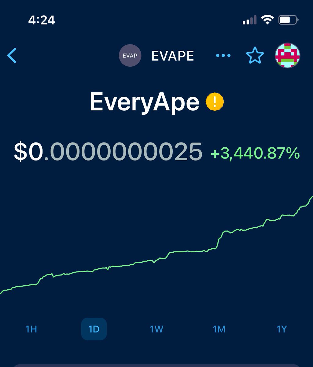 CPGGOD's tweet image. $EVAPE @everyapetoken will be making some millionaires.  Pure green 🚀🚀🚀🚀 #bitcoin #bitcoindiamond  #ETHEREUM  #doge