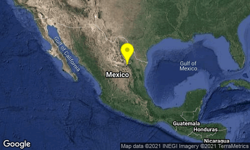SismologicoMX's tweet photo. SISMO Magnitud 4.2 Loc  16 km al ESTE de RAMOS ARIZPE, COAH 27/07/21 21:07:33 Lat 25.55 Lon -100.79 Pf 5 km https://t.co/phYGDWaYDr