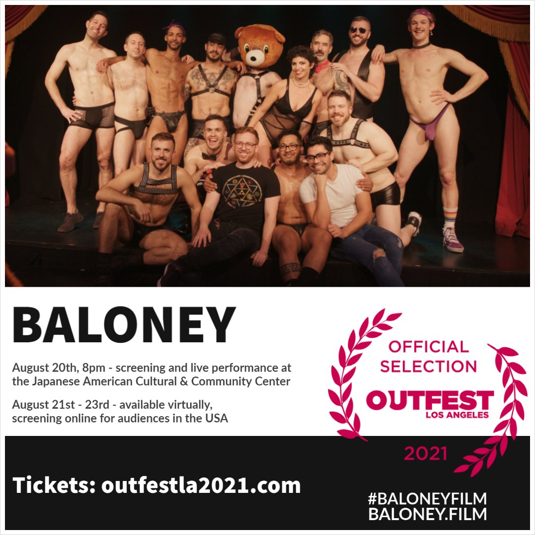 13thGenFilm's tweet photo. 🎥 BALONEY, by Joshua Guerci, screens on Fri. Aug. 20th at 8pm with a live show featuring the cast of Baloney & Q&A with BenDeLaCreme. (Los Angeles Premiere) / Tix: https://t.co/6RPCu5cjq6 ✨ #Oufest 4/5 https://t.co/FcICiOO2jt
