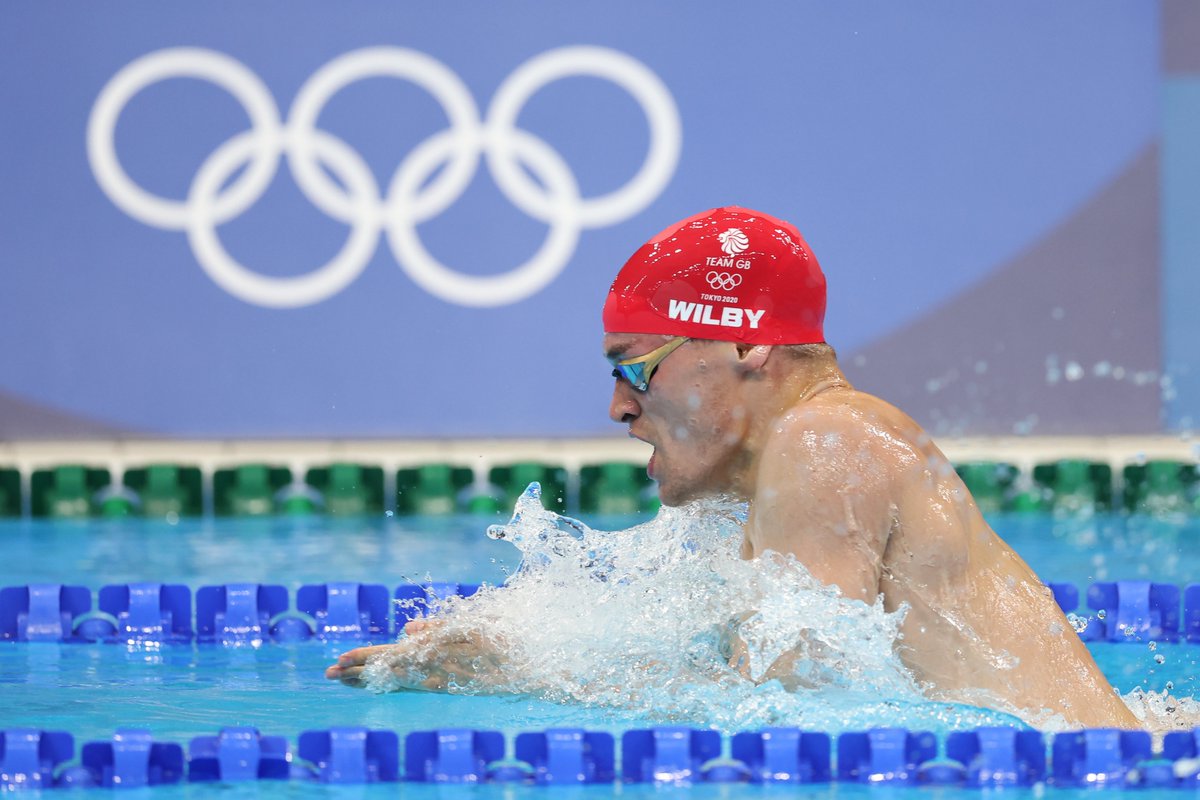 Aquatics_GB's tweet photo. 💬 "If you've got a lane you've got a chance"

@jameswilby took that 200m Breaststroke out hard from lane 8⃣ and secures his ticket for the final 🎟️👌 #Tokyo2020 https://t.co/1lbiEbFr2x