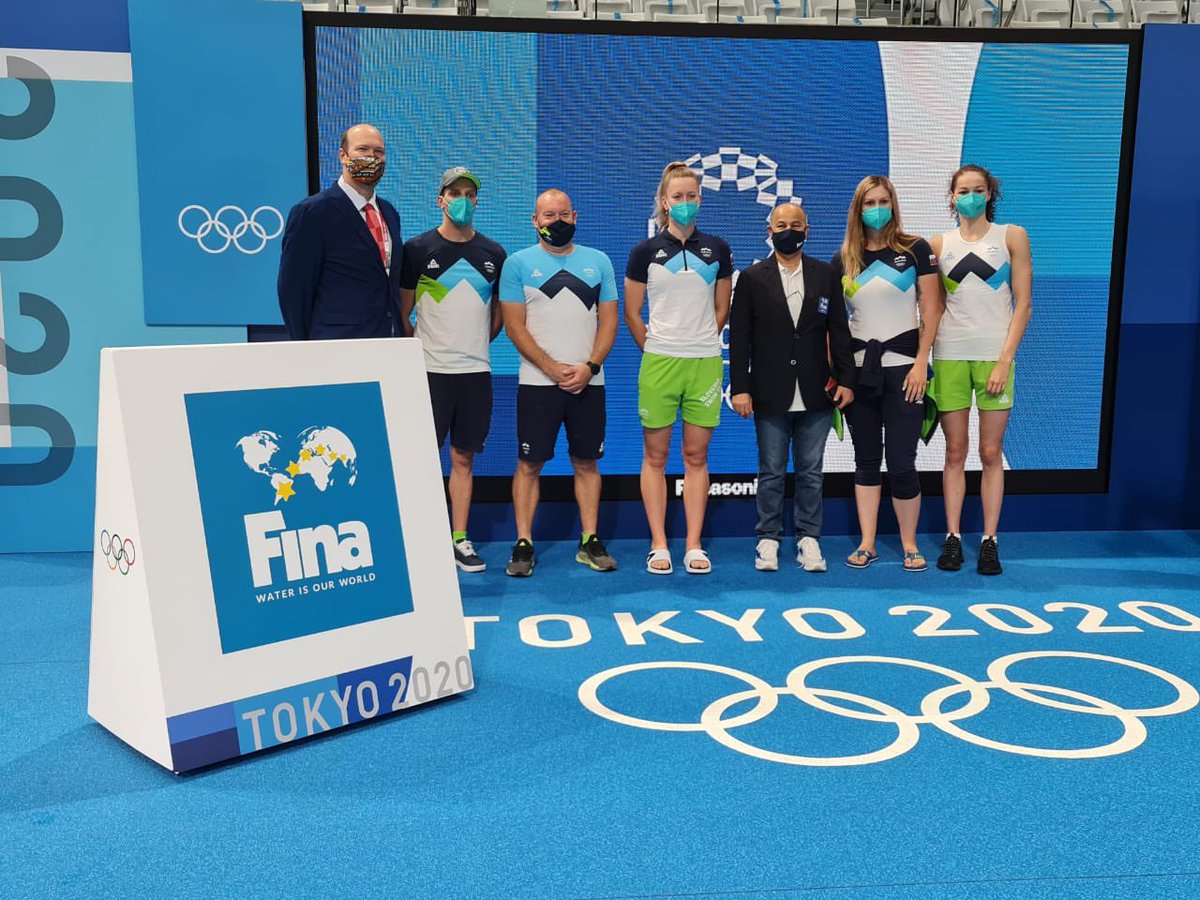 One of the great things about #Tokyo2020  is the opportunity to meet and spend time with the incredible athletes, their coaches and our wonderful officials.  Thank you to all for helping to make these Games so special! #Swimming  #waterpolo  #Diving  #artisticswimming  @fina1908