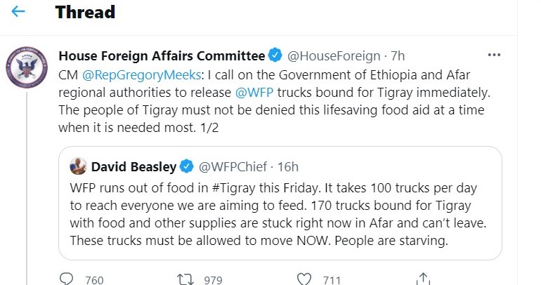 NeaminZeleke's tweet photo. #Intlcom. called for a ceasefire. Govt of #Ethiopia relented. #TPLFTerrorists called it a "sick joke" & war of aggression in the #Afar #Amhara regions. @RepGregoryMeeks #BidenAdminstration have been #MIA for the past 1 month even when @nytimes reported the use of #ChildSoldiers. https://t.co/JZ0ImH7cAi