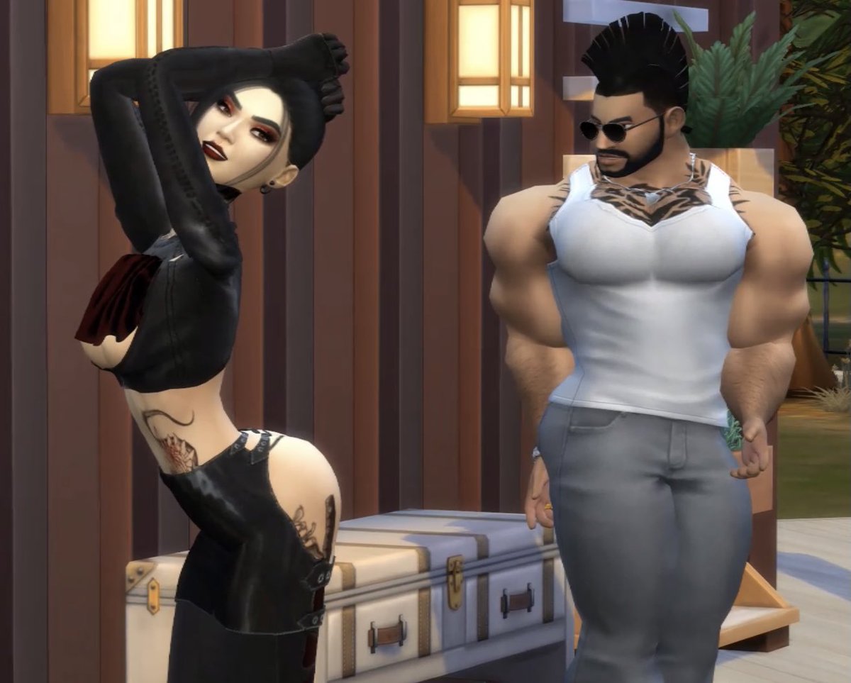 ZouranDSims's tweet photo. Mary-Sue and Daniel divorce after a violent fight. Her mister with whom she was having an affair and fell pregnant, is a powerful gang member. Influenced by her lover, and perhaps a true calling, they wed and she joins the powerful gang. Their son, King (shown grown up) is born. https://t.co/i5qOWr6rt0