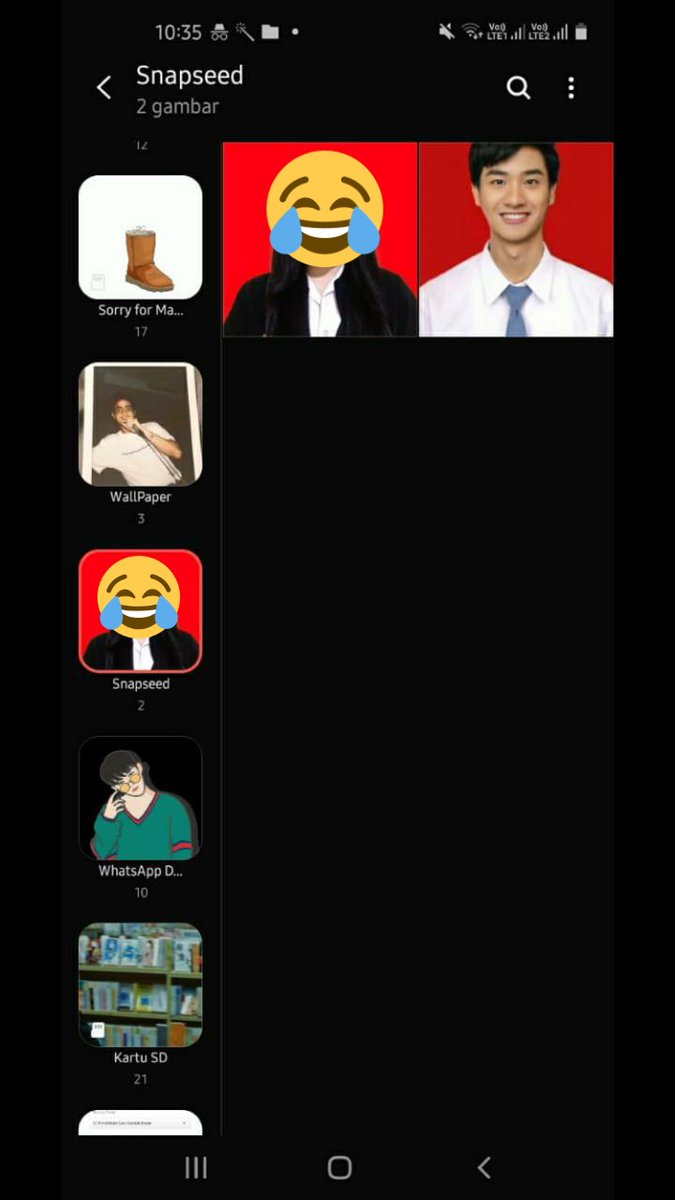 sirrayuki's tweet photo. @bertanyarl Ini ga sengaja edit buat ngelamar kerja, eh pas buka di album kaya foto buat nikahan 😂😂 https://t.co/nHKi17HMAJ