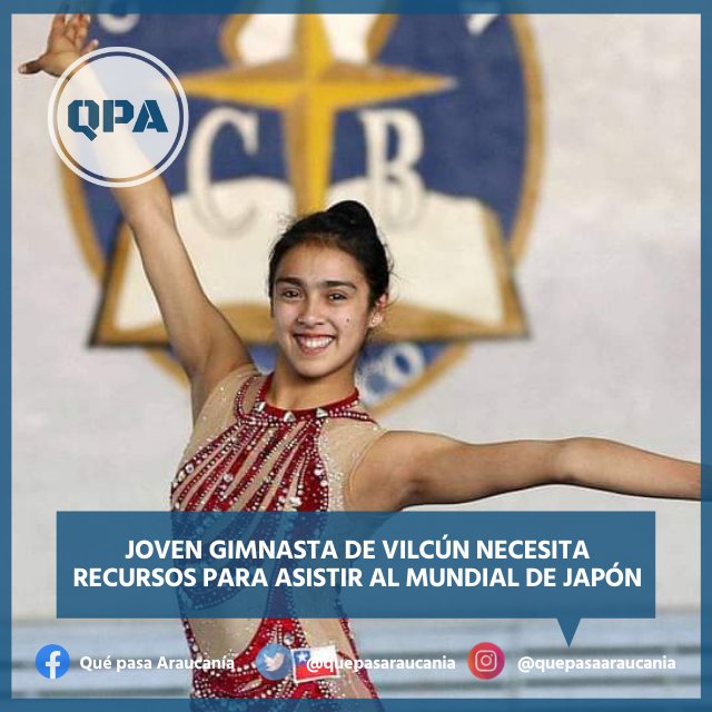 quepasaraucania's tweet photo. La joven deportista tiene cada vez menos tiempo para reunir seis millones y medio de pesos que le permitan participan en el campeonato mundial de gimnasia rítmica. ➡️ https://t.co/8tFvm5pHBz https://t.co/swW5eST5Mx