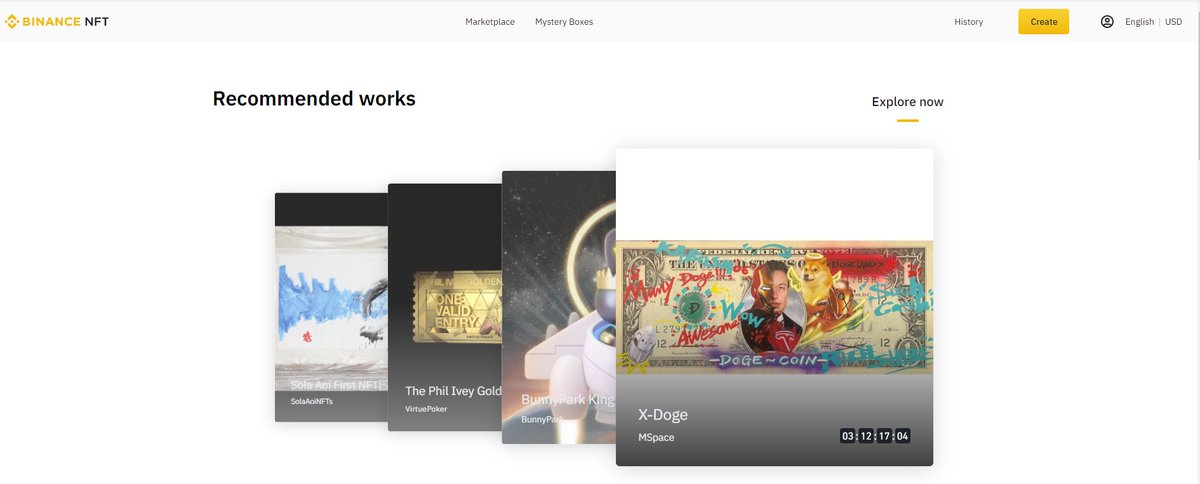 MSpaceVenture's tweet photo. 👏Congrats! #Yufang's artwork "X-doge" is now displayed on @TheBinanceNFT home page as recommended art piece. https://t.co/0dGgHEL5r3
