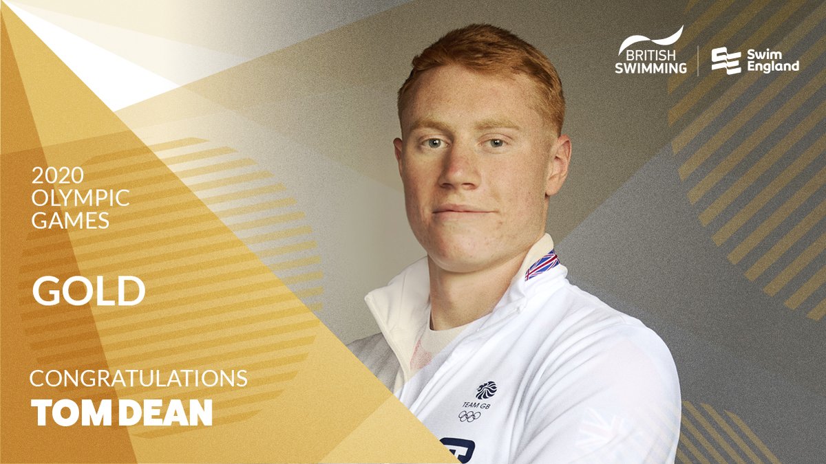 Swim_England's tweet photo. OLYMPIC CHAMPIONS 👏

Congratulations to the Men’s 4x200m Freestyle Relay team of @Jimbob95goon, @tomdean00, @M4ttRichards and @Dunks_Scott who take gold in a new European record time of 6:58.58

#Tokyo2020 #TeamGB #InspiredToTry https://t.co/mmYconKIHY