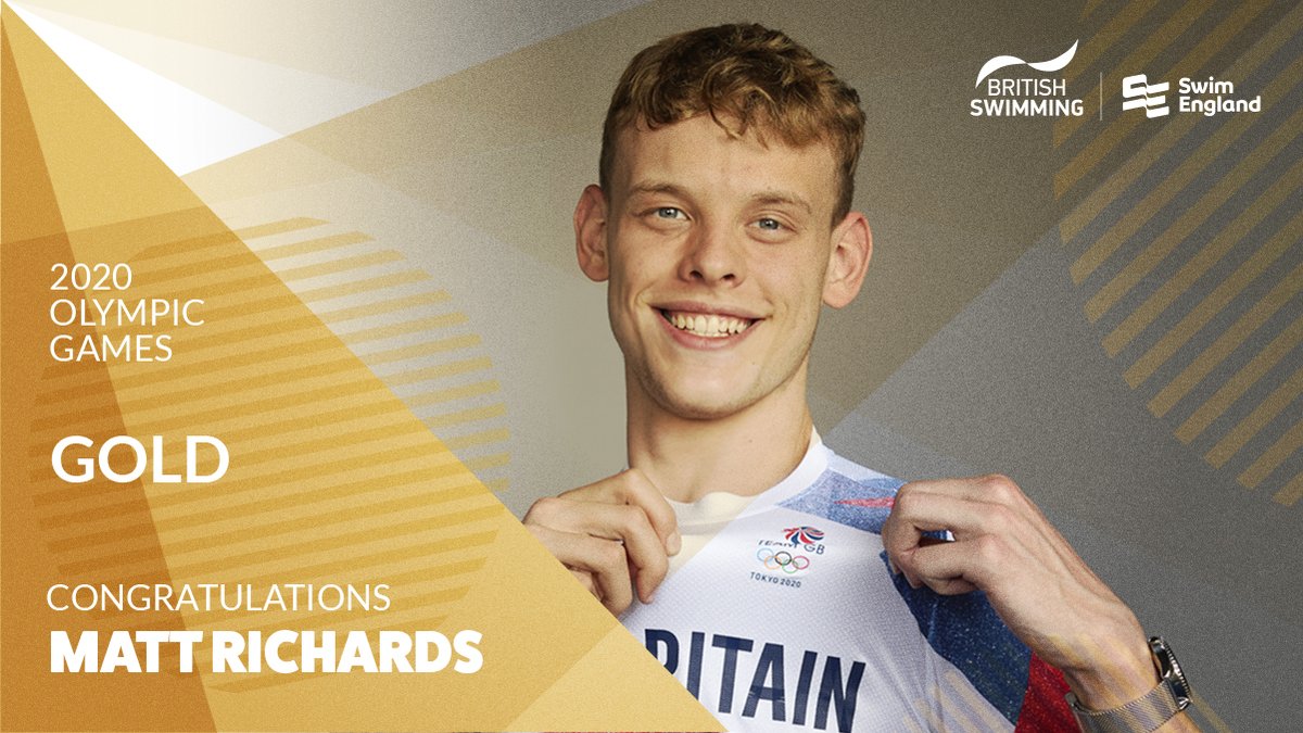 Swim_England's tweet photo. OLYMPIC CHAMPIONS 👏

Congratulations to the Men’s 4x200m Freestyle Relay team of @Jimbob95goon, @tomdean00, @M4ttRichards and @Dunks_Scott who take gold in a new European record time of 6:58.58

#Tokyo2020 #TeamGB #InspiredToTry https://t.co/mmYconKIHY