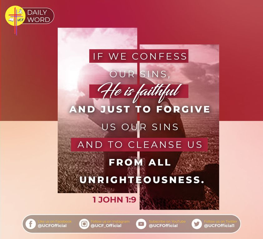UCFOfficial1's tweet photo. 1 John 1:9 (NKJV)
If we confess our sins, He is faithful and just to forgive us our sins and to cleanse us from all unrighteousness.
#UCF #WhatTheBibleSays #BibleVerse #DailyWord #WordofGod #UCFiBelong #FaithfulGod #RighteousnessInChrist #SinNoMore #Confession https://t.co/fBE8ftDle6