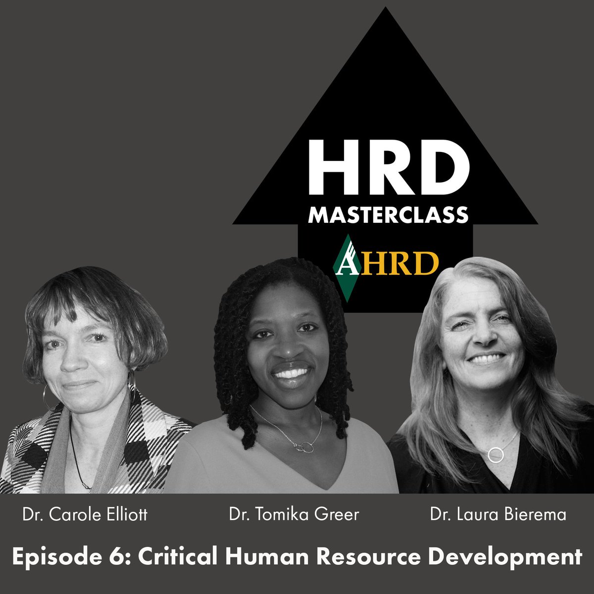 AcademyHRD's tweet photo. Episode 6 of HRD Masterclass released today, featuring Dr. Laura Bierema, Dr. Carole Elliott, and Dr. Tomika Greer on the topic of “Critical Human Resource Development”.  

Full details on the episode and how to listen are available at https://t.co/Ys2AP9ZUZH https://t.co/CdhGcOpZg1
