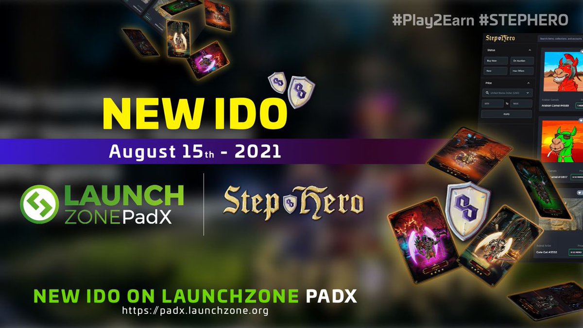 launchzoneann's tweet photo. .@launchzoneann is excited to announce @StepHeroNFTs will be our next IDO on #LaunchZone PadX on August 15th
🔥#StepHero is a NFT fantasy-themed RPG game on BSC and Polygon 🔥
They are the perfect combination of NFT gaming and DeFi that enables users to have fun and earn profit https://t.co/gOH5DHVrSB