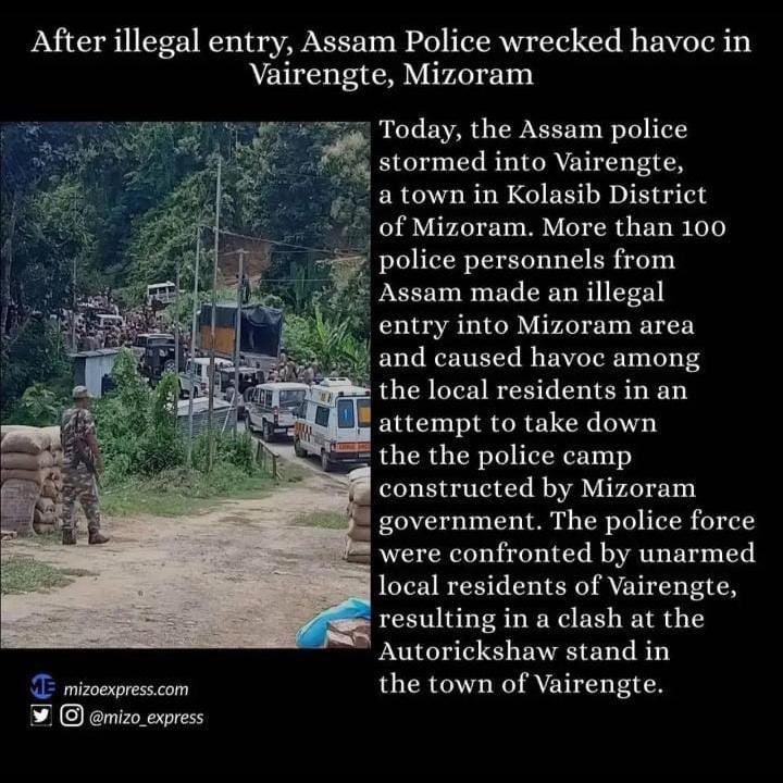 miminarush's tweet photo. hello my fellow kstans and moots. my state is currently being painted as something it is not. the media is biased and is overshadowing the actual truth. i have posted all the info and i need help trending these hashtags. #assamshotfirst #mizoramwantspeace #AssamMizoramBorder https://t.co/0puLtGS6Yw