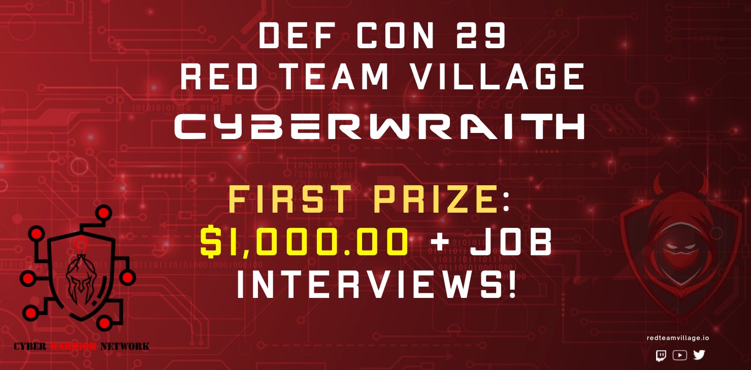 RedTeamVillage on Twitter "🔥 REGISTRATION NOW OPEN! defcon RTV