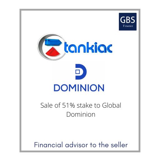 GBS_Finance's tweet photo. GBS Finance advises on the sale of 51% of Tankiac, the European leader in tank cleaning for the petrochemical sector, to Global Dominion

https://t.co/hcPo4u1GXv

#investing #banking #M&amp;A https://t.co/q58NarlQ8a