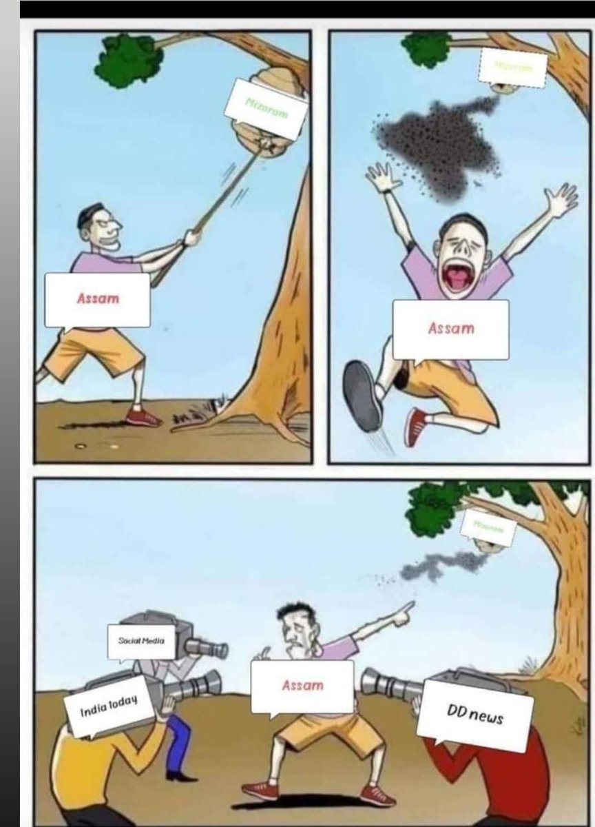 simon_tlau's tweet photo. The picture says it all #ShameOnHimantaBiswa #ShameOnAssam https://t.co/o0yuV6reOA