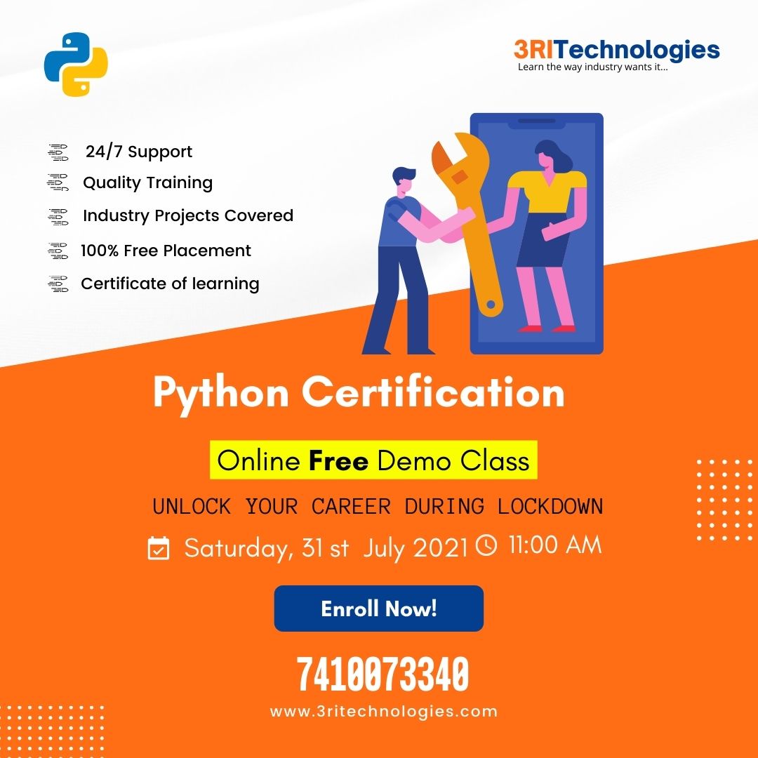 3RITechnologies's tweet image. LIVE WEBINAR, 31st July 2021
Become a Qualified Expert in Python.
We provide a Perfect combination of Theory and Hands-on Training
Enroll for Free Demo and #OnlineTraining
Visit @https://zcu.io/6QE1 
Call 7410073340
#pythoncoding #pythondevelper #pythonprogrammer