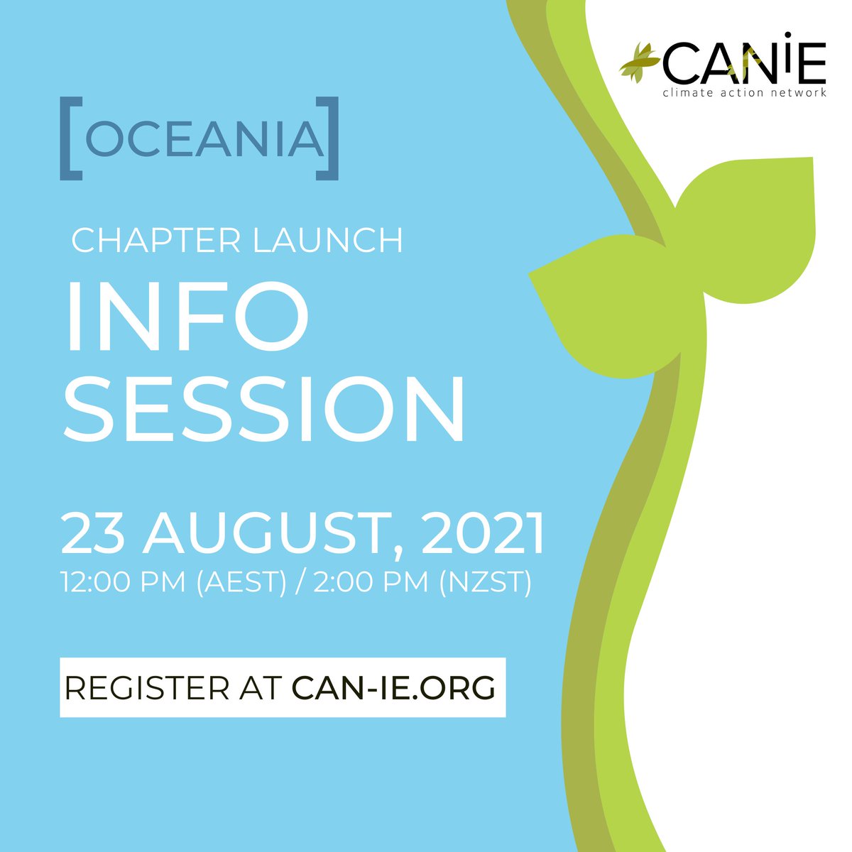 CANIEglobal's tweet photo. 🌊 CANIE is launching in Oceania! 🌊
Register here to join the CANIE Oceania Chapter Info Session. If you're in international education in Australia, NZ or the Pacific and interested in climate action, this is for you!
https://t.co/SDrhhJB0QL 
#intled #ClimateAction https://t.co/ZJxPsJev7n