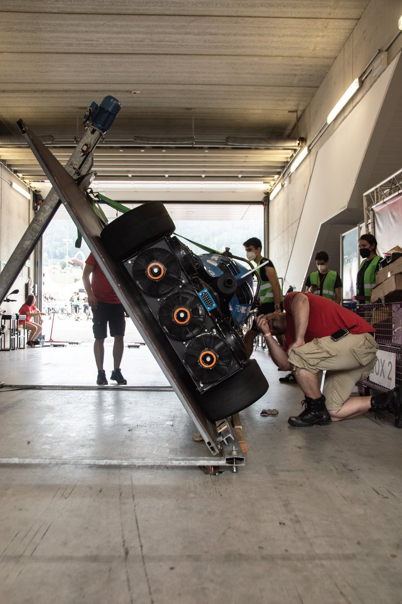 MADFormulaTeam's tweet photo. Yesterday was an intense day at the Red Bull Ring.
However, we can announce MAD Formula Team has PASSED scrutineering for FSA 2021!
Thus, today we are preparing for 3 of the dynamic events: skidpad, acceleration and autocross 🏁
#MADFT #FSA https://t.co/lZW7TwVr3X