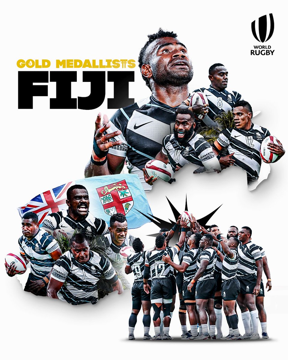 Your #Tokyo2020 #Rugby7s Men's #GOLD medallists! <a href="/fijirugby/">Fiji Rugby Union</a> have done it again! 🥇

A small nation, but giants of the game!

#HowWeSevens