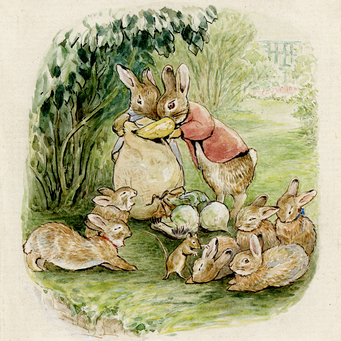 britishmuseum's tweet photo. 🐰🐇 Who’s your favourite Beatrix Potter character?

Beatrix Potter was born #OnThisDay in 1866. She drew these charming illustrations for her 1909 book ‘The Tale of the Flopsy Bunnies’.

Read more about her life and view an online gallery here: https://t.co/C7o5AGR2GN https://t.co/XounGiOmho