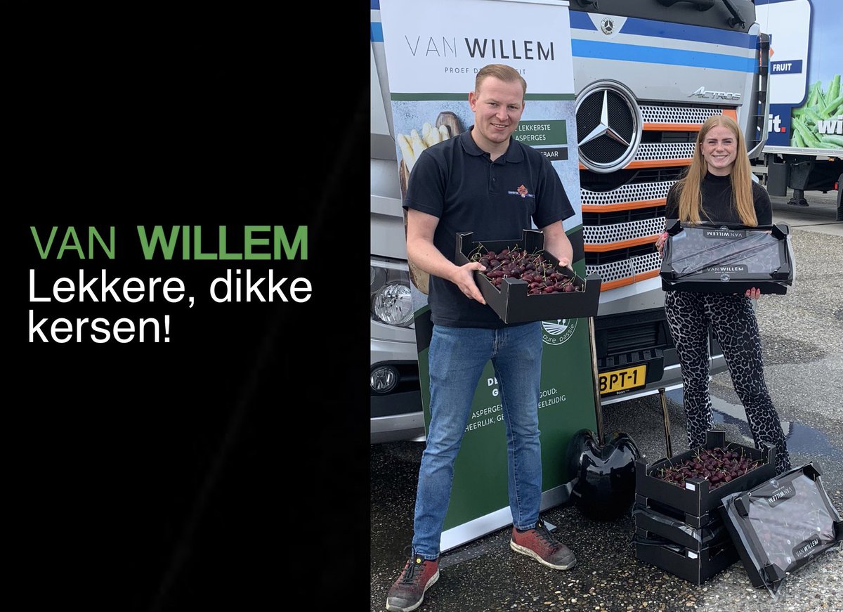 DE EERSTE VAN WILLEM KERSEN!
Een nieuw product in het VAN WILLEM assortiment, super lekkere, dikke kersen. Onze VAN WILLEM kersen zijn niet alleen het allerlekkerste, ze zijn ook nog eens onwijs gezond. Probeer ze nu! 🍒